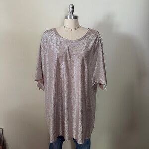 Worthington Champagne Cold Shoulder Blouse